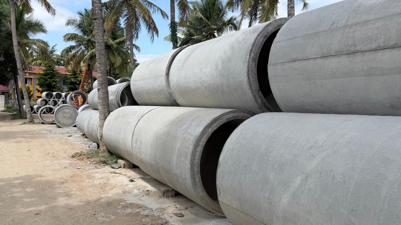 Large diameter RCC spun pipes at BKN Kunigal factory